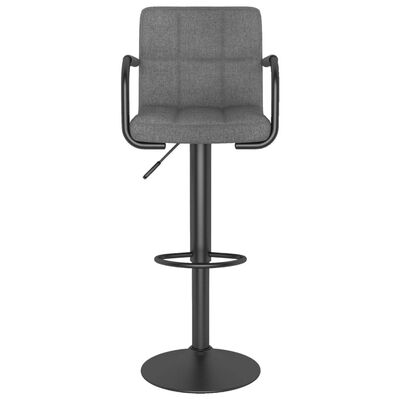 vidaXL Bar Stools 2 pcs Light Grey Fabric