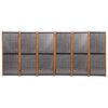 vidaXL 6-Panel Room Divider Black 420x180 cm