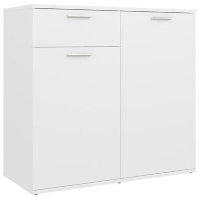 vidaXL Sideboard White 80x36x75 cm Engineered Wood, white vidaXL Sideboard White 80x36x75 cm Engineered Wood