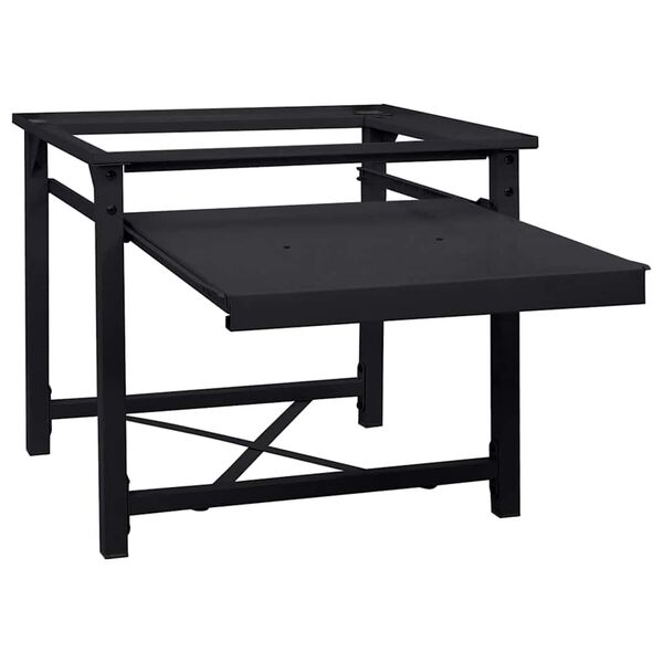 Washing Machine Pedestal with Pull-Out Shelf White