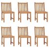 vidaXL Garden Chairs 6 pcs Solid Teak Wood