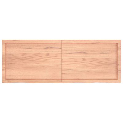 vidaXL Bathroom Countertop Light Brown 140x50x(2-4)cm Treated Solid Wood