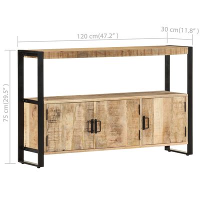 vidaXL Side Cabinet 120x30x75 cm Solid Mango Wood,  vidaXL Side Cabinet 120x30x75 cm Solid Mango Wood