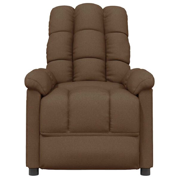 vidaXL Recliner Chair Brown Fabric