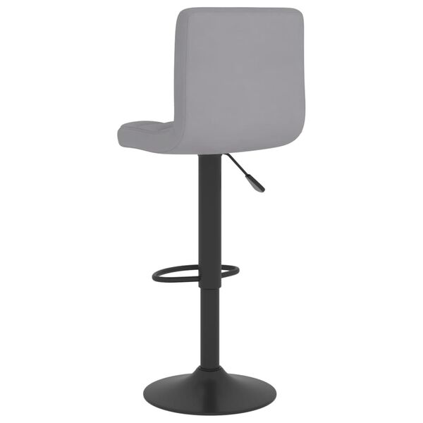 vidaXL Bar Stools 2 pcs Light Grey Fabric