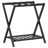 vidaXL Luggage Rack Black 68x38x58 cm Bamboo