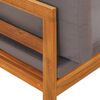 vidaXL 2 Piece Garden Lounge Set with Dark Grey Cushions Acacia Wood