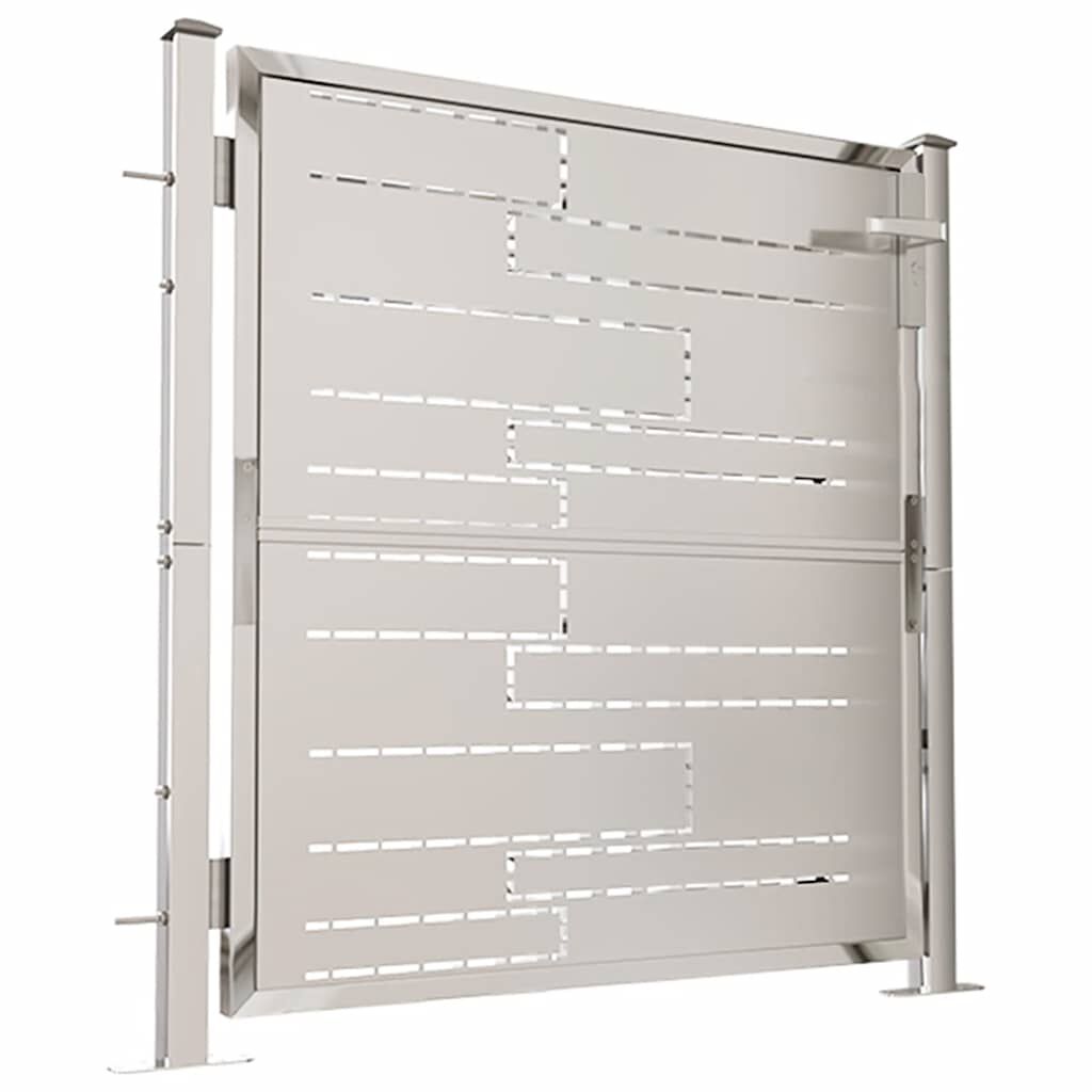 vidaXL Garden Gate 100x100 cm Stainless Steel