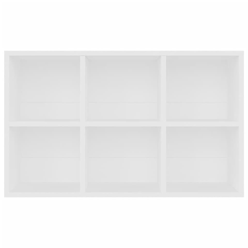 vidaXL Book Cabinet/Sideboard White 66x30x98 cm Engineered Wood