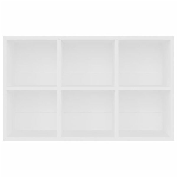 vidaXL Book Cabinet/Sideboard White 66x30x98 cm Engineered Wood