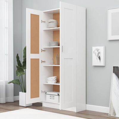 vidaXL Book Cabinet White 82.5x30.5x185.5 cm Engineered Wood, white vidaXL Book Cabinet White 82.5x30.5x185.5 cm Engineered Wood