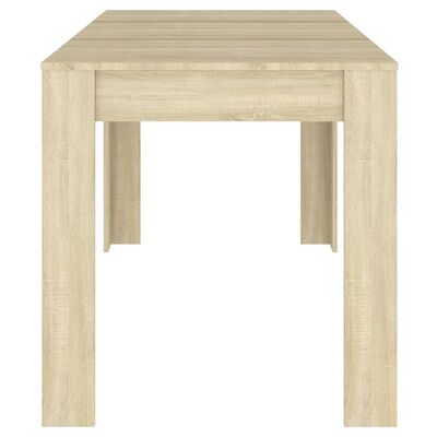 vidaXL Dining Table Sonoma Oak 140x74.5x76 cm Engineered Wood, sonoma oak vidaXL Dining Table Sonoma Oak 140x74.5x76 cm Engineered Wood