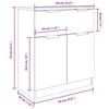 vidaXL 3 Piece Sideboards Black Engineered Wood