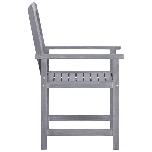 vidaXL Garden Chairs 4 pcs Solid Acacia Wood Grey