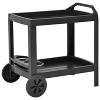 vidaXL Beverage Cart Anthracite 69x53x72 cm Plastic, anthracite vidaXL Beverage Cart Anthracite 69x53x72 cm Plastic