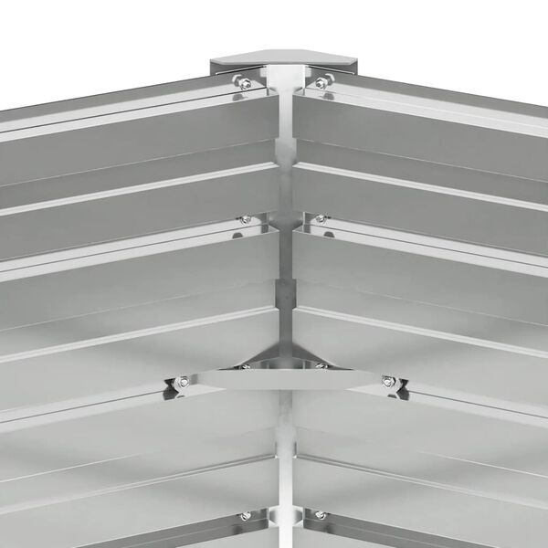 vidaXL Garden Raised Bed Galvanised Steel 129x129x77 cm Grey