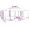 vidaXL Party Tent with 10 Mesh Sidewalls Anthracite 6x4 m HDPE