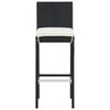 vidaXL 5 Piece Garden Bar Set with Cushions Poly Rattan Black
