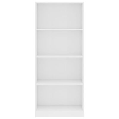 vidaXL 4-Tier Book Cabinet White 60x24x142 cm Engineered Wood, white vidaXL 4-Tier Book Cabinet White 60x24x142 cm Engineered Wood
