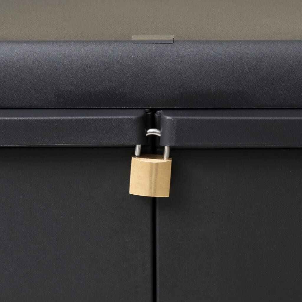 vidaXL Garden Storage Cabinet with 2 Shelves Black