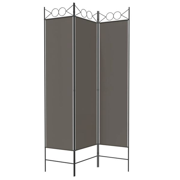 vidaXL 3-Panel Room Divider Anthracite 120x220 cm Fabric