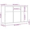 vidaXL Sideboard White 110x34x75 cm Solid Wood Pine