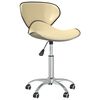 vidaXL Swivel Dining Chairs 2 pcs Cream Faux Leather