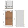 vidaXL Hanging Cabinet Sonoma Oak 29.5x31x60 cm Engineered Wood