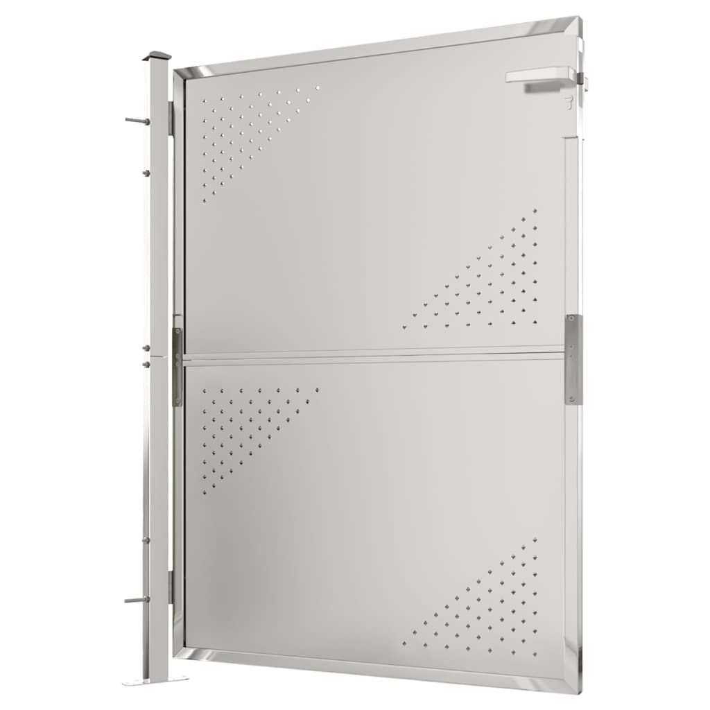 vidaXL Garden Gate 100x125 cm Stainless Steel