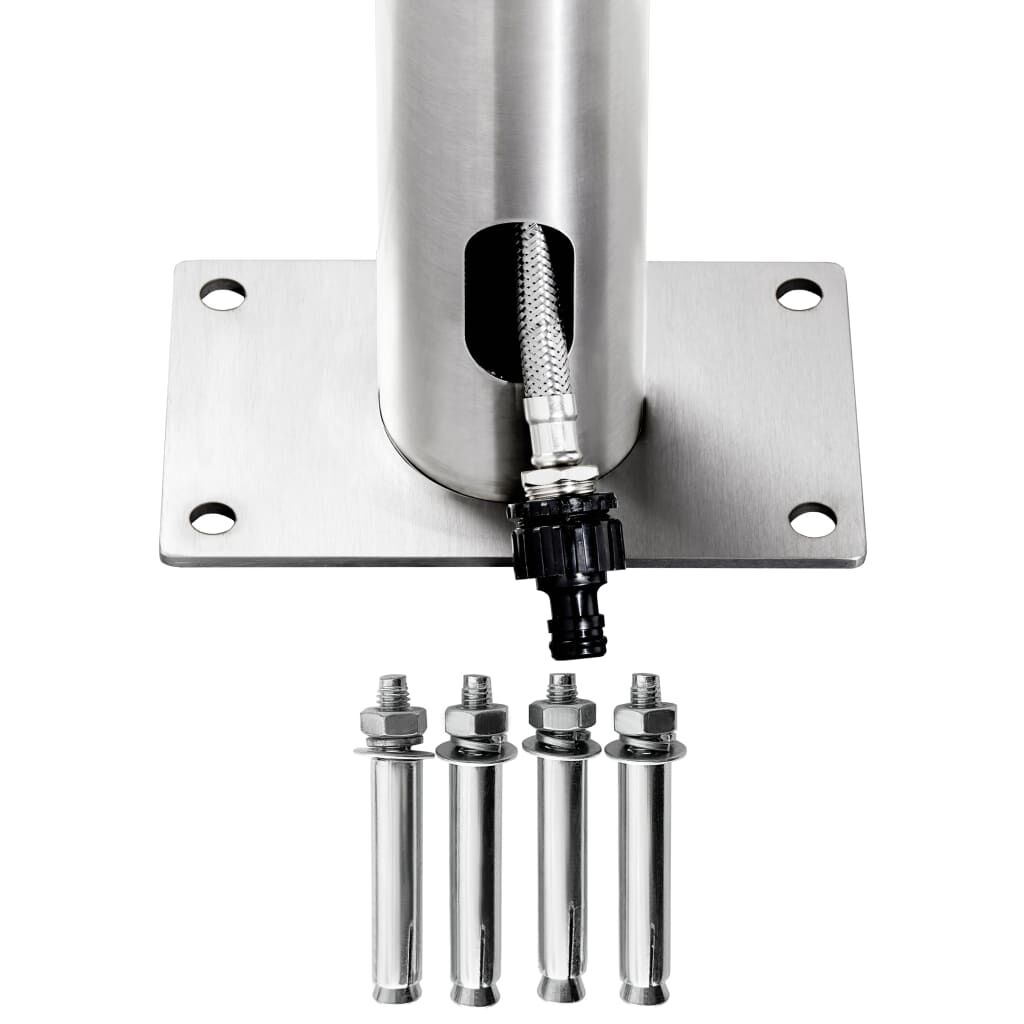 vidaXL Garden Shower 220 cm Stainless Steel