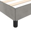 vidaXL Bed Frame without Mattress Light Grey 92x187 cm Single Velvet