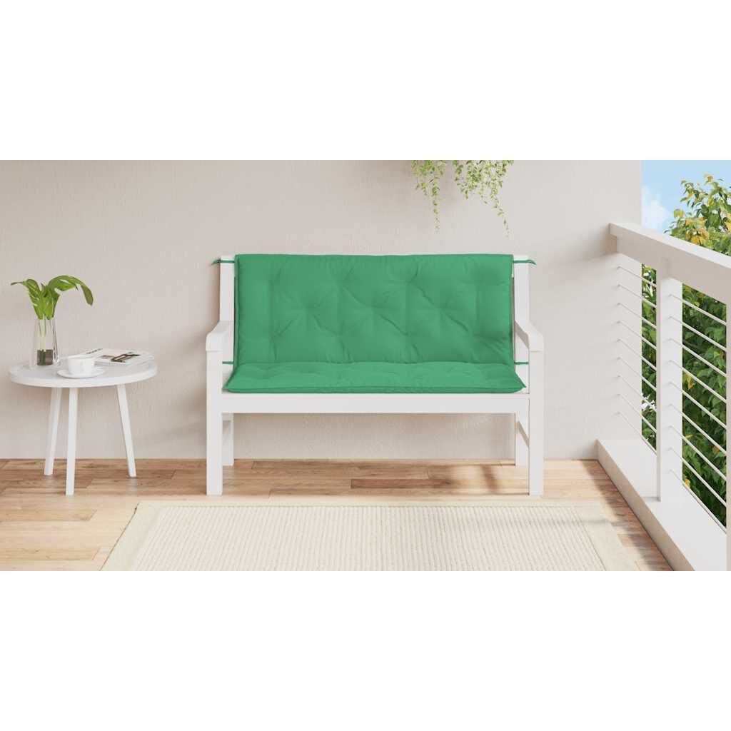 vidaXL Garden Bench Cushion Green 120x(50+50)x7cm Oxford Fabric, green vidaXL Garden Bench Cushion Green 120x(50+50)x7cm Oxford Fabric