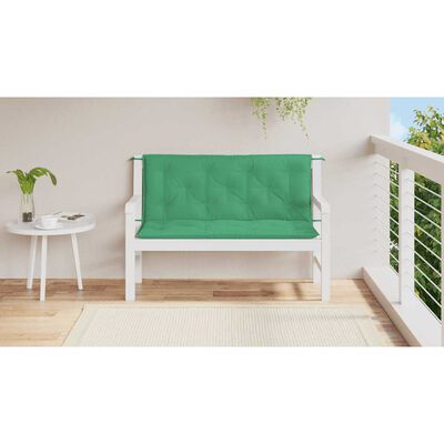 vidaXL Garden Bench Cushion Green 120x(50+50)x7cm Oxford Fabric, green vidaXL Garden Bench Cushion Green 120x(50+50)x7cm Oxford Fabric