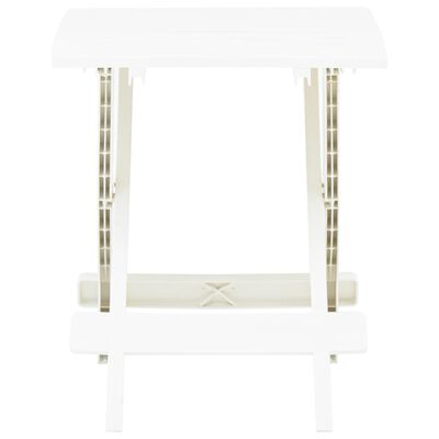 vidaXL Folding Garden Table White 45x43x50 cm Plastic, white vidaXL Folding Garden Table White 45x43x50 cm Plastic