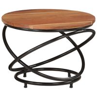 vidaXL Coffee Table Ø 55x40 cm Solid Wood Acacia,  vidaXL Coffee Table Ø 55x40 cm Solid Wood Acacia