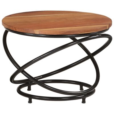 vidaXL Coffee Table Ø 55x40 cm Solid Wood Acacia,  vidaXL Coffee Table Ø 55x40 cm Solid Wood Acacia