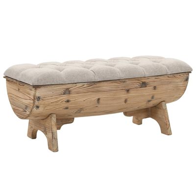 vidaXL Storage Bench 103x51x44 cm Solid Wood and Fabric,  vidaXL Storage Bench 103x51x44 cm Solid Wood and Fabric