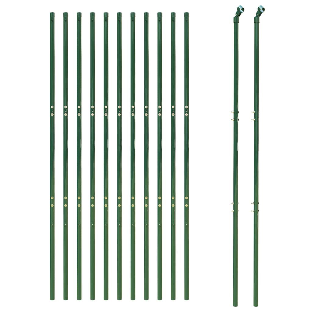 vidaXL Chain Link Fence Green 1.8x25 m