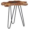 vidaXL Coffee Table 70x45 cm Solid Teak Wood and Polyresin