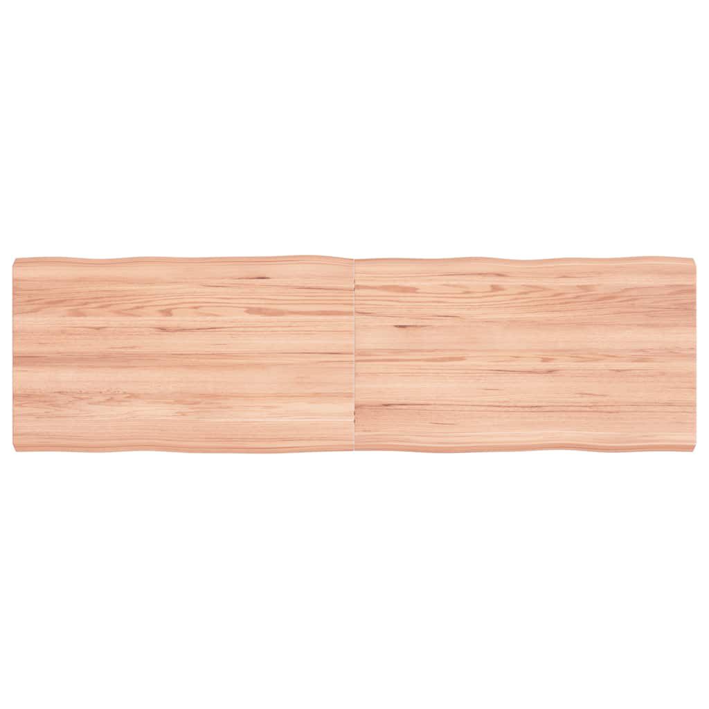 vidaXL Table Top Light Brown 140x40x(2-4)cm Treated Solid Wood Live Edge