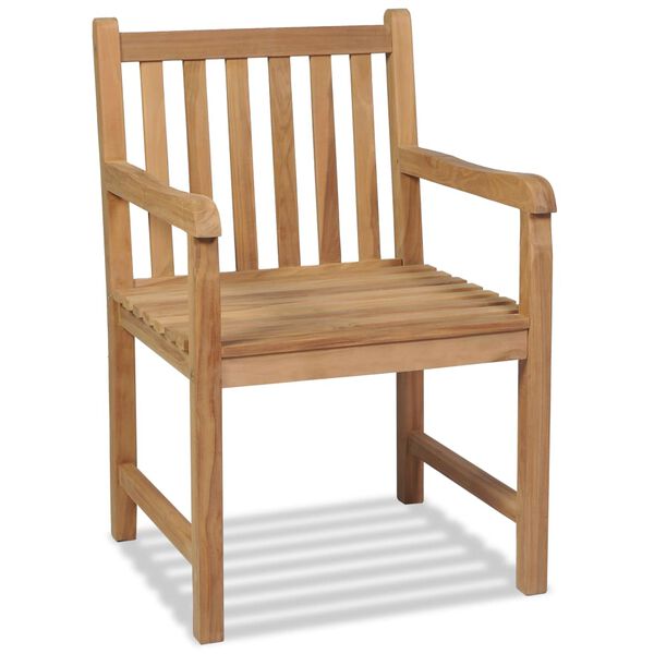 vidaXL Outdoor Chairs 2 pcs Solid Teak Wood