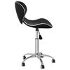 vidaXL Swivel Dining Chairs 4 pcs Black Faux Leather