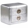 vidaXL Console Table | Silver | Wooden frame with aluminium paneling | Medium