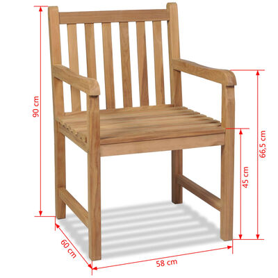vidaXL Outdoor Chairs 2 pcs Solid Teak Wood,  vidaXL Outdoor Chairs 2 pcs Solid Teak Wood