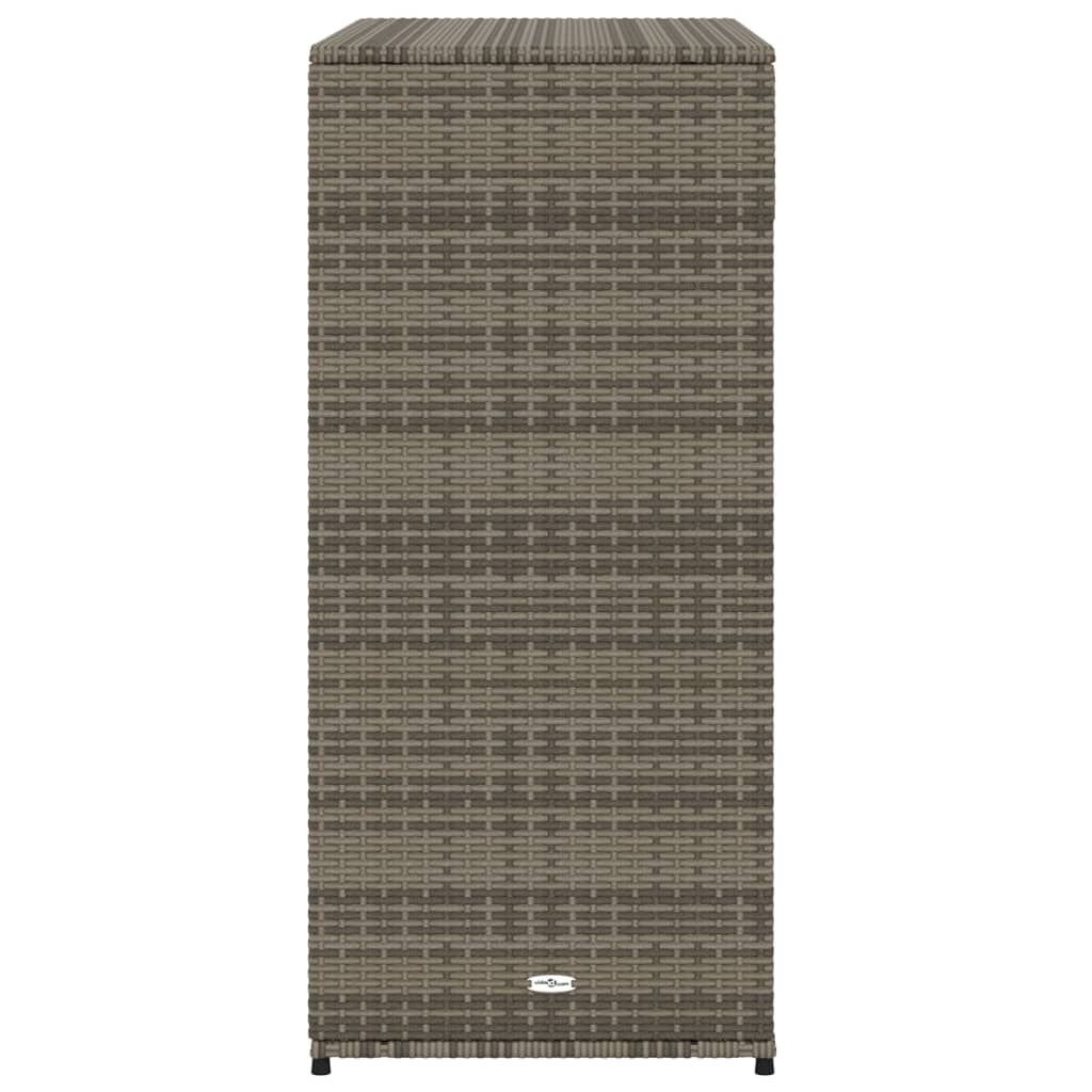 vidaXL Garden Storage Cabinet Grey 105x55x113 cm Poly Rattan