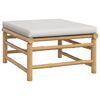 vidaXL 11 Piece Garden Lounge Set with Light Grey Cushions Bamboo