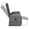 vidaXL 7 Piece Garden Dining Set with Cushions Grey