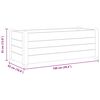 vidaXL Garden Raised Bed PP White 100x43x35 cm