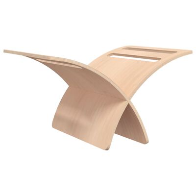 vidaXL Wooden Magazine Rack Floor Standing Natural, beige vidaXL Wooden Magazine Rack Floor Standing Natural