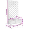 vidaXL Planter with Trellis Brown Solid Wood Fir